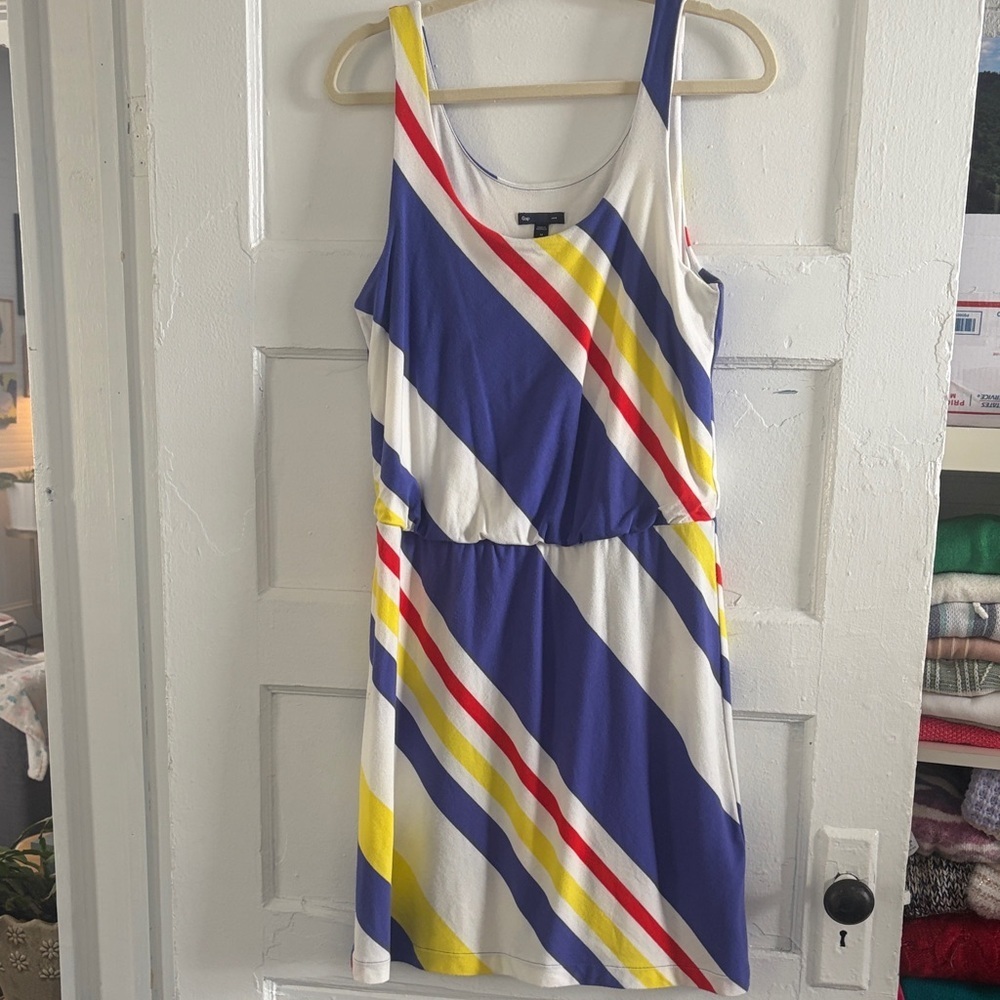 GAP White Red Blue and Yellow Dress